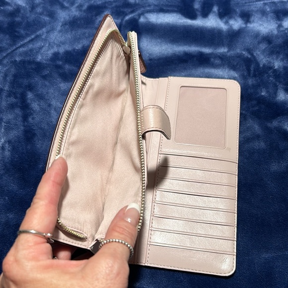 Coach Pink Leather Wallet with Silver Accents - Picture 5 of 5